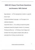 GEB 3213 Exam PACKAGE DEAL QUESTIONS WITH 100&percnt; CORRRECT ANSWERS &vert; LATEST UPDATE &vert; VERIFIED AND APPROVED 
