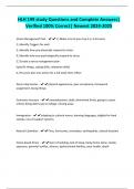 HLH 199 study Questions and Complete Answers&vert; Verified 100&percnt; Correct&vert; Newest 2024-202
