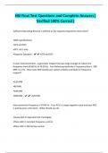 HSI Final Test Questions and Complete Answers&vert; Verified 100&percnt; Correct&vert;