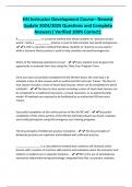 HSI Instructor Development Course&ndash; Newest Update 2024&sol;2025 Questions and Complete Answers&vert; Verified 100&percnt; Correct