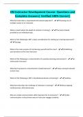 HSI Instructor Development Course- Questions and Complete Answers&vert; Verified 100&percnt; Correct&vert;