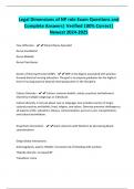 Legal Dimensions of NP role Exam Questions and Complete Answers&vert; Verified 100&percnt; Correct&vert; Newest 2024-2025