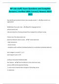NP role stuff&vert; Exam Questions and Complete Answers&vert; Verified 100&percnt; Correct&vert; Newest 2024- 2025