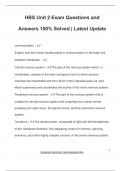 HBS Unit 2 Exam Questions and Answers 100&percnt; Solved &vert; Latest Update