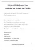 HBS Unit 3 FULL Review Exam Questions and Answers 100&percnt; Solved