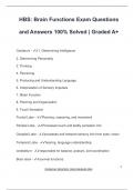 HBS EXAM PACKAGE DEAL QUESTIONS AND VERIFIED ANSWERS 100&percnt; GUARANTEED PASS &vert; LATEST UPDATE