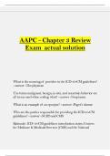 AAPC - Chapter 3 Review Exam  actual solution
