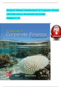 Fundamentals of Corporate Finance&comma; 13th Edition TEST BANK by Ross&comma; Westerfield&comma; Verified Chapters 1 - 27&comma; Complete Newest Version
