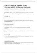 CM 1070 Module Training Exam Questions With All Correct Answers&period;