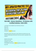 NLN NEX - Science Questions &sol; 90 Quizzes with Certified Solution&sol; 2024-2025&period;  