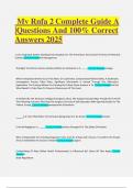 Mv Rnfa 2 Complete Guide A &vert;Questions And 100&percnt; Correct Answers 2025 