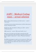 AAPC - Medical Coding exam &ndash; actual solution