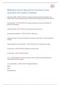 RERA REAL ESTATE REGULATORY AUTHORITY EXAM QUESTIONS WITH CORRECT ANSWERS