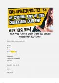 PAX Prep MATH 1 Exam &lpar;NLN&rpar; 133 Solved Questions&sol; 2024-2025&period;  