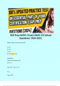 PAX Prep MATH 1 Exam &lpar;NLN&rpar; 133 Solved Questions&sol; 2024-2025&period; 