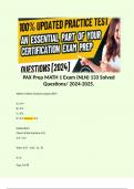 PAX Prep MATH 1 Exam &lpar;NLN&rpar; 133 Solved Questions&sol; 2024-2025&period;  