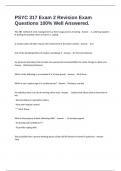 PSYC 317 Exam 2 Revision Exam Questions 100% Well Answered.