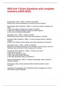 APS Unit 1 Exam Questions with complete solutions &lpar;2024-2025&rpar;&period;