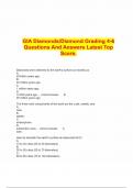 GIA Diamonds & Diamond Grading bundled exam verified and updated 2025&period;