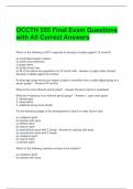 OCCTH 555 Final Exam Questions with All Correct Answers 