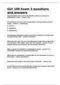 GLY 108 Exam 3 questions and answers&period;