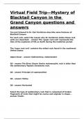 Virtual Field Trip&mdash;Mystery of Blacktail Canyon in the Grand Canyon questions and answers