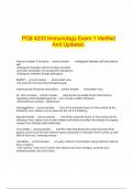 PCB 4233 Immunology Exam 1 Verified And Updated&period;