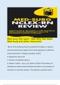   Med Surg Test bank &lpar; Red HESI Test bank Med-Surg a