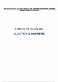 WGU D481 security foundation ISC2 CC 205 QUESTION & ANSWERS 2024-2025 Western Governors University