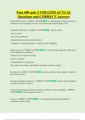 Fam 400 quiz 3 UPDATED ACTUAL  Questions and CORRECT Answers