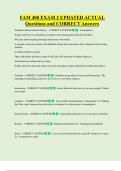 FAM 400 EXAM 2 UPDATED ACTUAL  Questions and CORRECT Answers
