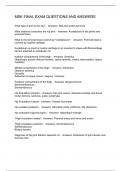 MSK FINAL EXAM QUESTIONS AND ANSWERS