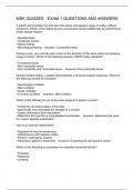 MSK QUIZZES - EXAM 1 QUESTIONS AND ANSWERS
