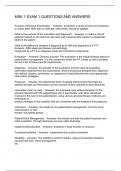MSK 1 EXAM 1 QUESTIONS AND ANSWERS