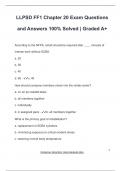 LLPSD FF1 Chapter 20 Exam Questions and Answers 100&percnt; Solved &vert; Graded A&plus;
