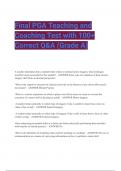 Final PGA Teaching and Coaching Test with 100&plus; Correct Q&A &lpar;Grade A&rpar;
