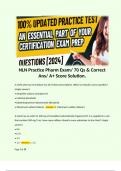 NLN Practice Pharm Exam&sol; 70 Qs & Correct Ans&sol; A&plus; Score Solution&period;   