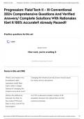 Progression&colon; Field Tech II - III Conventional 2024 Comprehensive Questions And Verified Answers&sol; Complete Solutions With Rationales &vert;Get It 100&percnt; Accurate&excl;&excl; Already Passed&excl;&excl;