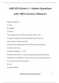 LSB 3213 Exam 2 &ndash; Holden Questions with 100&percnt; Correct &vert; Rated A&plus;