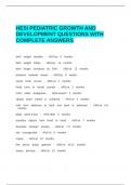 HESI PEDIATRIC GROWTH AND DEVELOPMENT QUESTIONS WITH COMPLETE ANSWERS&period;