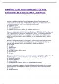 PHARMACOLOGY ASSESSMENT &lpar;B&rpar; EXAM 2024 &lbrace;QUESTIONS WITH 100&percnt; CORRECT ANSWERS&rcub;