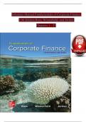 Solutions Manual For Fundamentals of Corporate Finance&comma; 13th Edition by Ross&comma; Westerfield&comma; and Jordan&comma; Verified Chapters 1 - 27&comma; Complete Newest Version
