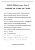MIS 180 SDSU J Oregon Exam 1 Questions and Answers 100&percnt; Solved