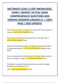 XACTIMATE LEVEL 2 CERT KNOWLEDGE&period;  EXAM &vert; NEWEST ACTUAL EXAM  COMPREHENSIVE QUESTIONS AND  VERIFIED ANSWERS GRADED A&plus; &vert; 100&percnt;  PASS &vert; 2025 UPDATE&excl;