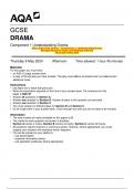 2024&lowbar;AQA-GCSE Drama &ndash; Component 1&colon; Understanding Drama  &lpar;Merged Question Paper and Marking Scheme&rpar;  Thursday 9 May 2024 
