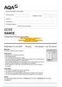 2024&lowbar;AQA-GCSE Dance &ndash; Component 2&colon;  Dance Appreciation  &lpar;Merged Question Paper and Marking Scheme&rpar;  &vert; Wednesday 12 June 2024 