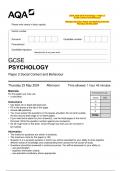 2024&lowbar;AQA-GCSE Psychology &ndash; Paper 2&colon;  Social Context and Behaviour  &lpar;Merged Question Paper and Marking Scheme&rpar; 