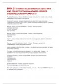 DHN 311 NEWEST EXAM COMPLETE QUESTIONS AND CORRECT DETAILED ANSWERS &lpar;VERIFIED ANSWERS&rpar; &vert;ALREADY GRADED A&plus;