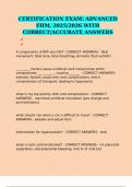 CERTIFICATION EXAM&colon; ADVANCED FHM&comma; 2025&sol;2026 WITH CORRECT&sol;ACCURATE ANSWERS