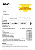AQA-GCSE COMBINED SCIENCE&colon;  TRILOGY 8464&sol;P&sol;1F                   PHYSICS PAPER 1  MERGED QUESTION PAPER &  MARKING SCHEME COMBINED  MAY 2024&period; 